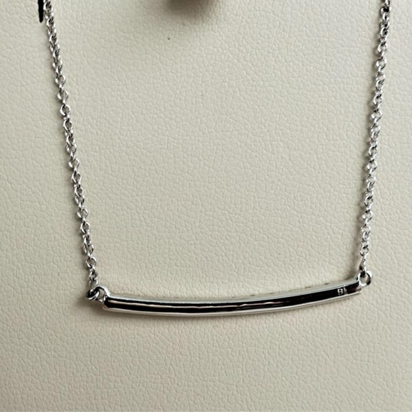 SOLD 18K White Gold .50 Ct Diamond Bar Necklace - Picture 8 of 8